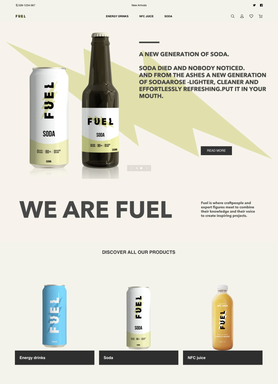 模板推薦 | 年輕跳躍的FUEL 主題，多角度展示、動(dòng)效視覺(jué)一絕！